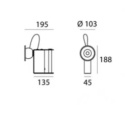 Lampe à poser, Minibox, rouge, LED, dim, 3000K, 620 lm, L19,5cm, H18,8cm - Stilnovo