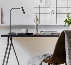 Lampe à poser, MiniSpot, noir, LED, dim, 3000K, 260 lm, L12,5cm, H40cm - Alma light