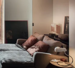 Lampe à poser, Minitopo, blanc et chrome, L19,4cm, H36cm - Stilnovo