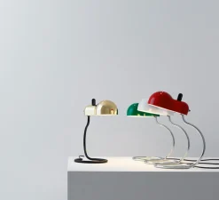 Lampe à poser, Minitopo, blanc et chrome, L19,4cm, H36cm - Stilnovo