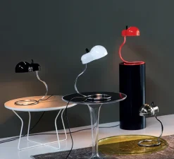 Lampe à poser, Minitopo, rouge, L19,4cm, H36cm - Stilnovo