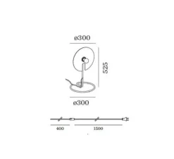 Lampe à poser, Mirro table 1.0, chrome, Ø30cm, H52,5cm - Wever&Ducré