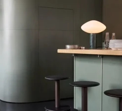 Lampe à poser, Mist AP17, marbre vert Guatemala, Ø37cm, H41cm - Andtradition