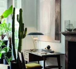 Lampe à poser, Model 548, gris, laiton, LED, 2700K, 738 lm, Ø50cm, H50cm - Astep