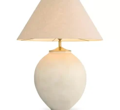 Lampe à poser, Moon Jar, sable, laiton brossé, L79cm, H102cm - Eichholtz