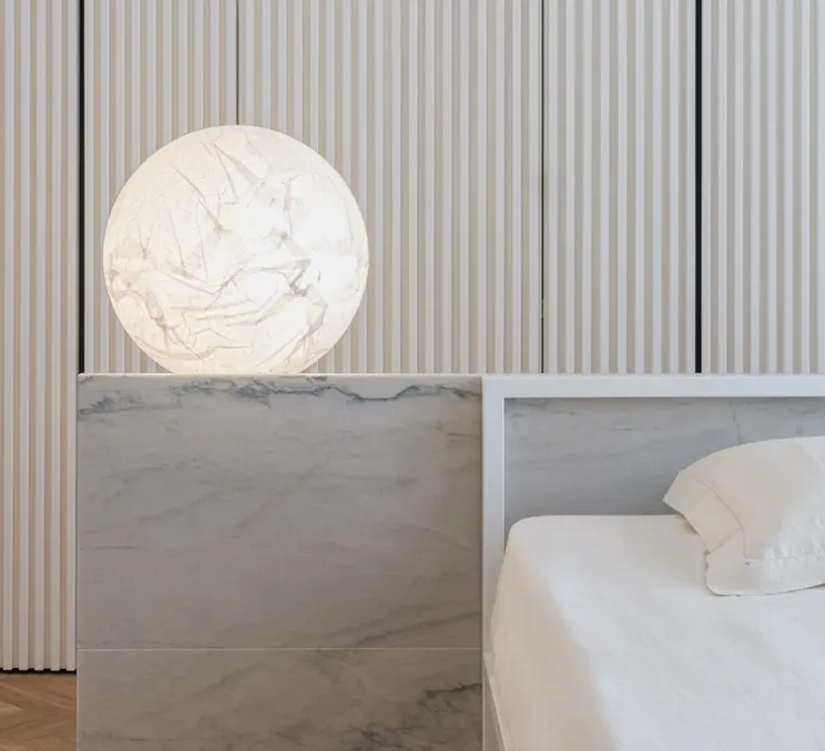 Lampe à poser, Moon T, blanc, Ø40cm, H42cm - Davide Groppi