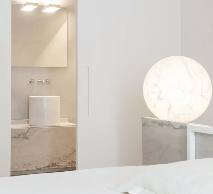 Lampe à poser, Moon T, blanc, Ø40cm, H42cm - Davide Groppi