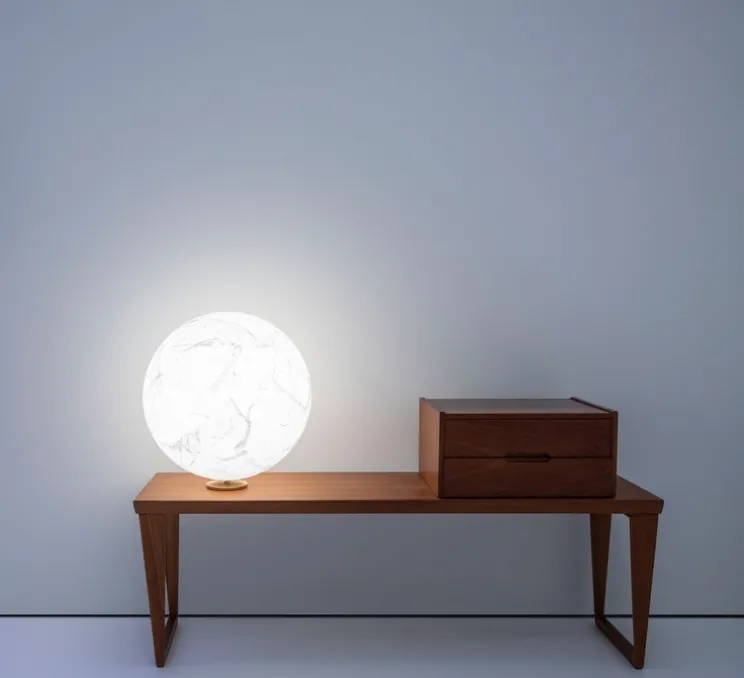 Lampe à poser, Moon T, blanc, Ø40cm, H42cm - Davide Groppi