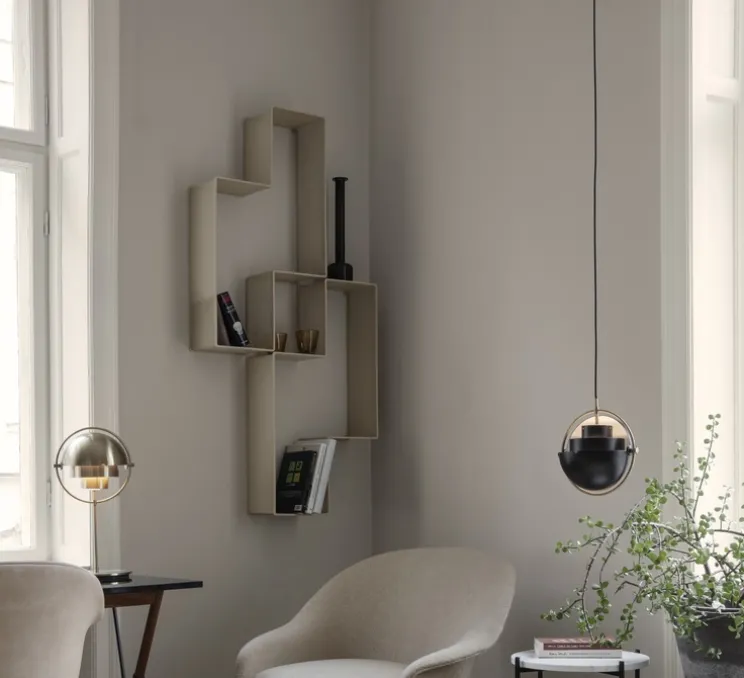 Lampe à poser, Multi-Lite, laiton, Ø25,5cm, H50cm - Gubi