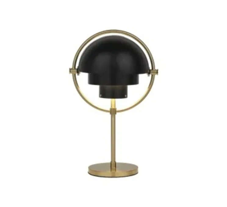 Lampe à poser, Multi-Lite Portable, laiton, noir mat, Ø15cm, H30cm - Gubi