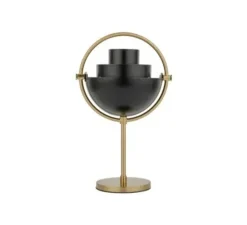 Lampe à poser, Multi-Lite Portable, laiton, noir mat, Ø15cm, H30cm - Gubi