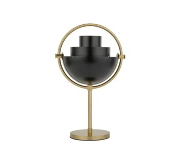 Lampe à poser, Multi-Lite Portable, laiton, noir mat, Ø15cm, H30cm - Gubi