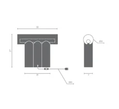 Lampe à poser, MULTITUDE 3, bleu, L33cm, H27cm - Matière Grise