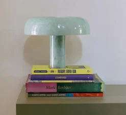 Lampe à poser, Mushroom, bleu menthe, Ø27cm, H20.5cm-HKLIVING