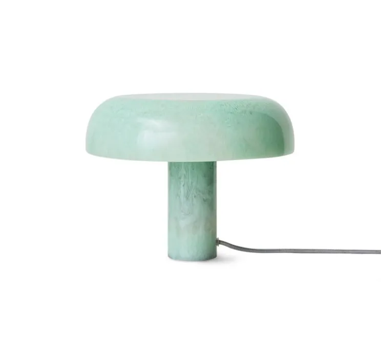 Lampe à poser, Mushroom, bleu menthe, Ø27cm, H20.5cm-HKLIVING