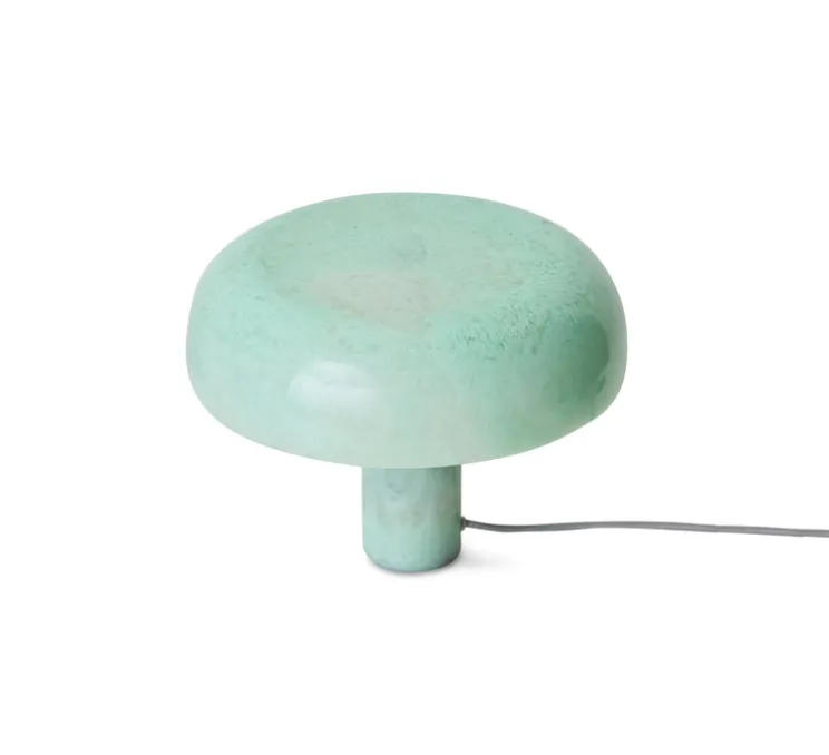 Lampe à poser, Mushroom, bleu menthe, Ø27cm, H20.5cm-HKLIVING