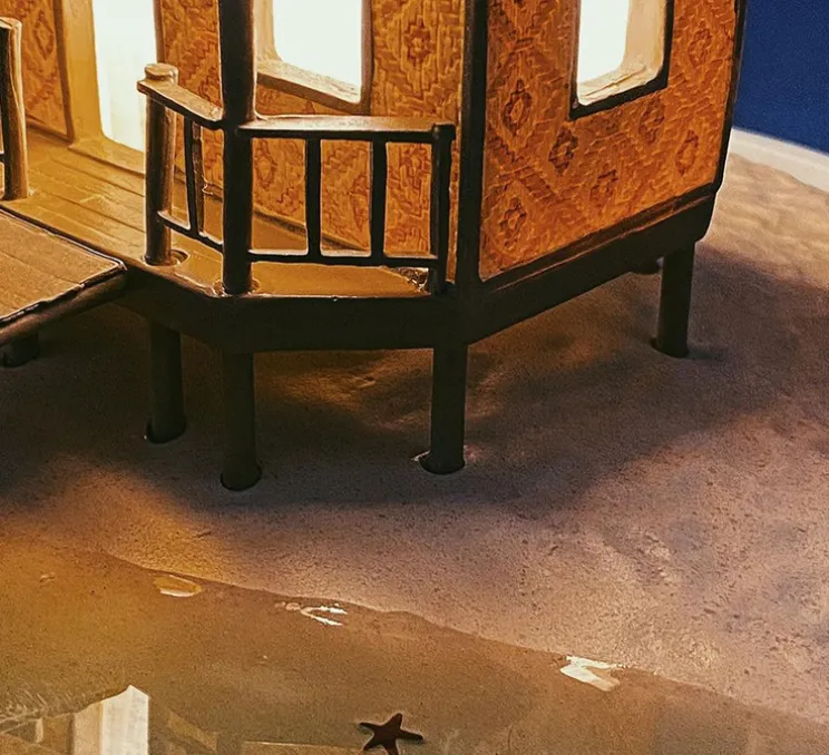 Lampe à poser, My Little Holiday, hutte, multicolore, Ø25,5cm, H26,8cm - Seletti