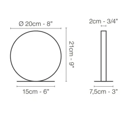 Lampe à poser, Nano, bleu, LED, dim, 2700K, 352 lm, L20cm, H21cm - Le Deun