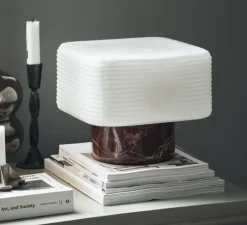 Lampe à poser, Neat, Marbre marron, Ø24cm, H20,5cm - House Doctor