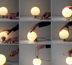 Lampe à poser, NH, blanc, laiton- Artemide