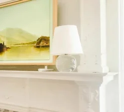 Lampe à poser, Nicole, Cristal, lin, Ø21,6cm, H32cm - Hudson Valley Lighting