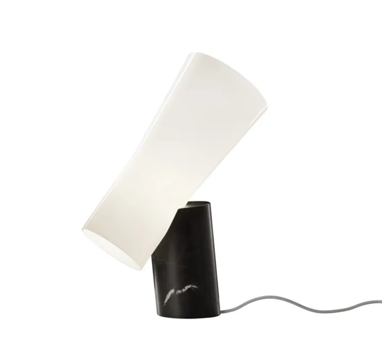 Lampe à poser, Nile, Base noire, diffuseur blanc, L41cm, H55cm - Foscarini