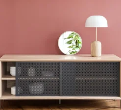 Lampe à poser, Nina, blanc, LED, 2700K, 260 lm, Ø23cm, H44,2cm - Hartô