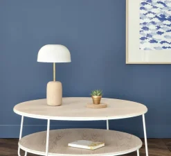 Lampe à poser, Nina, blanc, LED, 2700K, 260 lm, Ø23cm, H44,2cm - Hartô