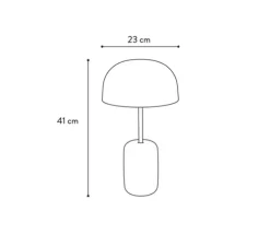 Lampe à poser, Nina, blanc, LED, 2700K, 260 lm, Ø23cm, H44,2cm - Hartô