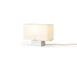 Lampe à poser, Nonna, Aluminium brossé, abat-jour sable, L34,5cm, H24cm - Audo Copenhagen