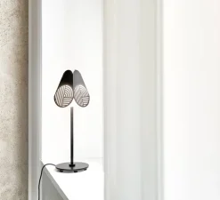 Lampe à poser, Notic, noir et blanc, Ø15,3cm, H47,5cm - Oblure