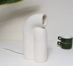 Lampe à poser, Nour, blanc, L13cm, H23cm - Alice Lahana Studio