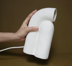 Lampe à poser, Nour, blanc, L13cm, H23cm - Alice Lahana Studio