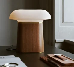 Lampe à poser, Nova, bois, noyer, L27cm, H27,5cm - Woud