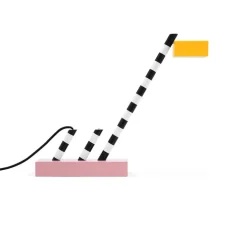 Lampe à poser, Oceanic, blanc, noir, rose, orange, Øcm, H75cm - Memphis Milano