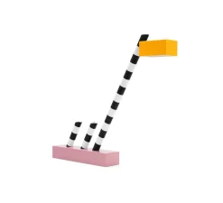 Lampe à poser, Oceanic, blanc, noir, rose, orange, Øcm, H75cm - Memphis Milano