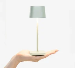 Lampe à poser, Ofelia Micro, vert salvia, IP65, LED, dim, 2200-3000K, 183-195-216 lm, Ø6,7cm, H20cm - Zafferano