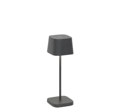 Lampe à poser, Ofelia Micro, gris foncé, IP65, LED, dim, 2200-3000K, 183-195-216 lm, Ø6,7cm, H20cm - Zafferano