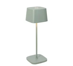 Lampe à poser, Ofelia, vert salvia, IP65, LED, dim, 2200-3000K, 231-244-252 lm, Ø10cm, H29cm - Zafferano