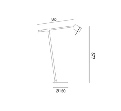 Lampe à poser, One + Desk, blanc, LED, dim, 2700K, 245 lm, L38cm, H57,7cm - Tonone