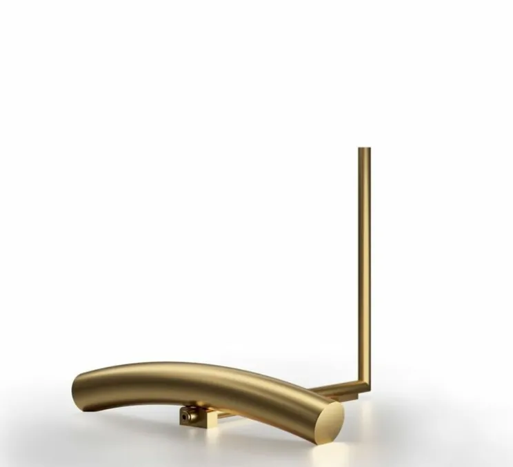 Lampe à poser, Orbit, laiton satiné, LED, dim, 3000k, 1480 lm, L56cm, H84cm - Lumen Center Italia