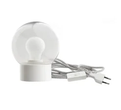 Lampe à poser ou applique murale, light.095, avec glass005, blanc, IP21, LED, Ø15cm, H17,5cm - Zangra