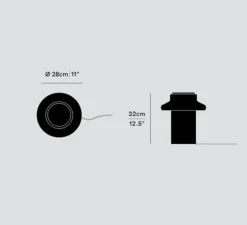 Lampe à poser, Pace 28, vert d'eau, LED, dim, 1800-3000K, Ø28cm, H32cm - A-N-D