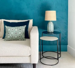 Lampe à poser, Palmaria, bleu sarah, L25cm, H46cm - Sarah Lavoine