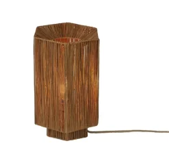 Lampe à poser, Panama L, marron, Ø24cm, H36cm - Good&Mojo