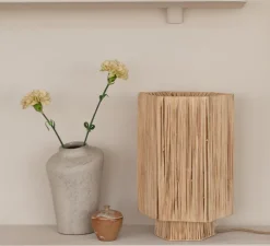 Lampe à poser, Panama L, naturel, Ø24cm, H36cm - Good&Mojo