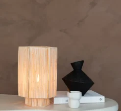 Lampe à poser, Panama L, naturel, Ø24cm, H36cm - Good&Mojo