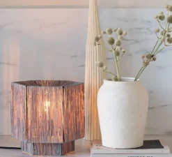 Lampe à poser, Panama S, gris, Ø28cm, H26cm - Good&Mojo