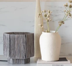 Lampe à poser, Panama S, gris, Ø28cm, H26cm - Good&Mojo