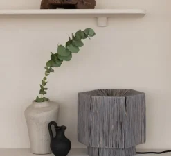 Lampe à poser, Panama S, gris, Ø28cm, H26cm - Good&Mojo